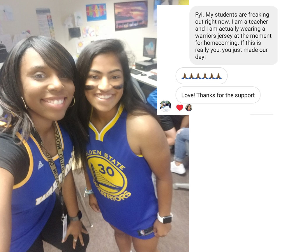 Business teacher Ms. Moore Gets Surprise Response from NBA Star Kevin Durant