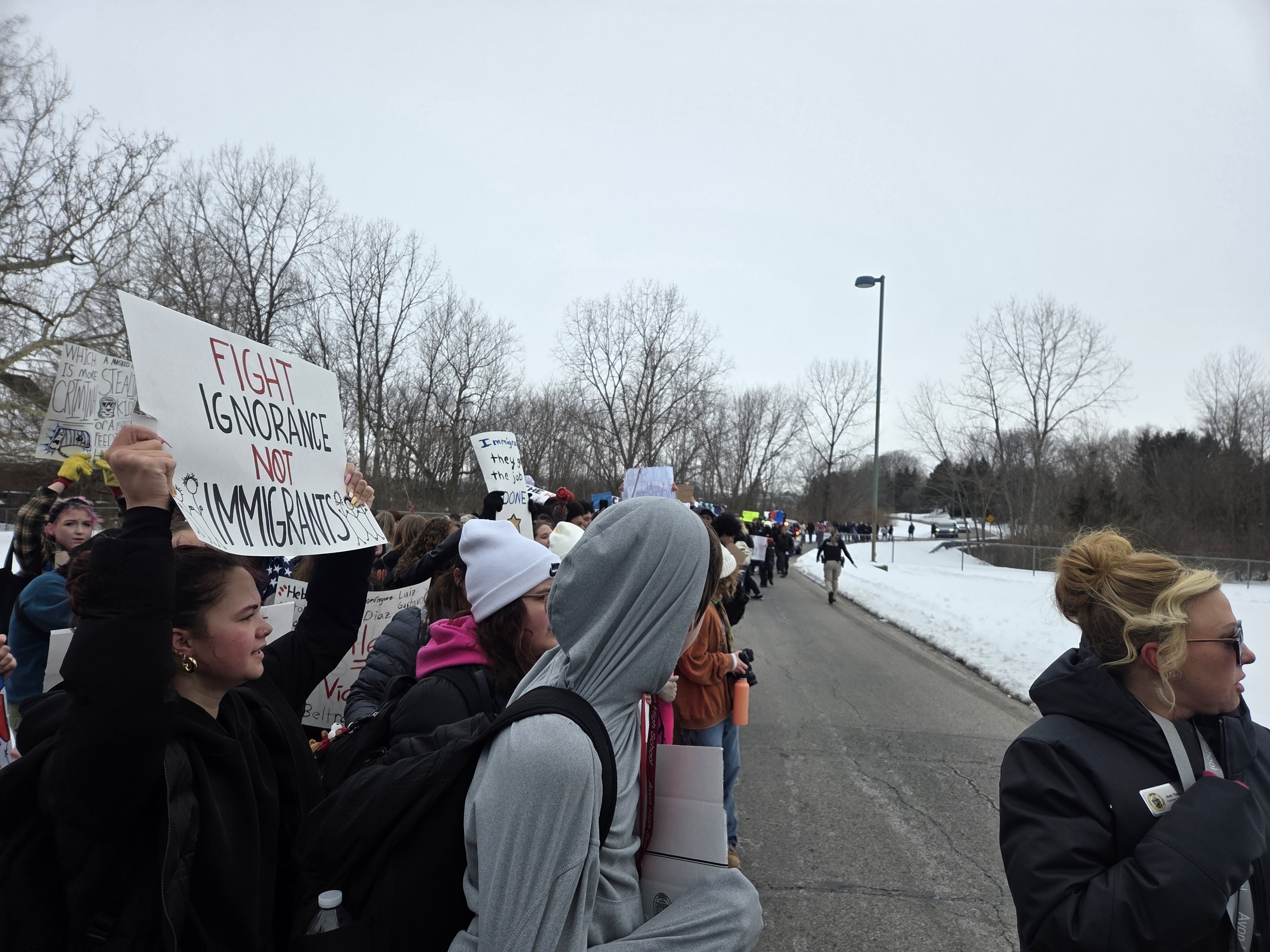 Avon Students Walk Out in Protest of I.C.E. 